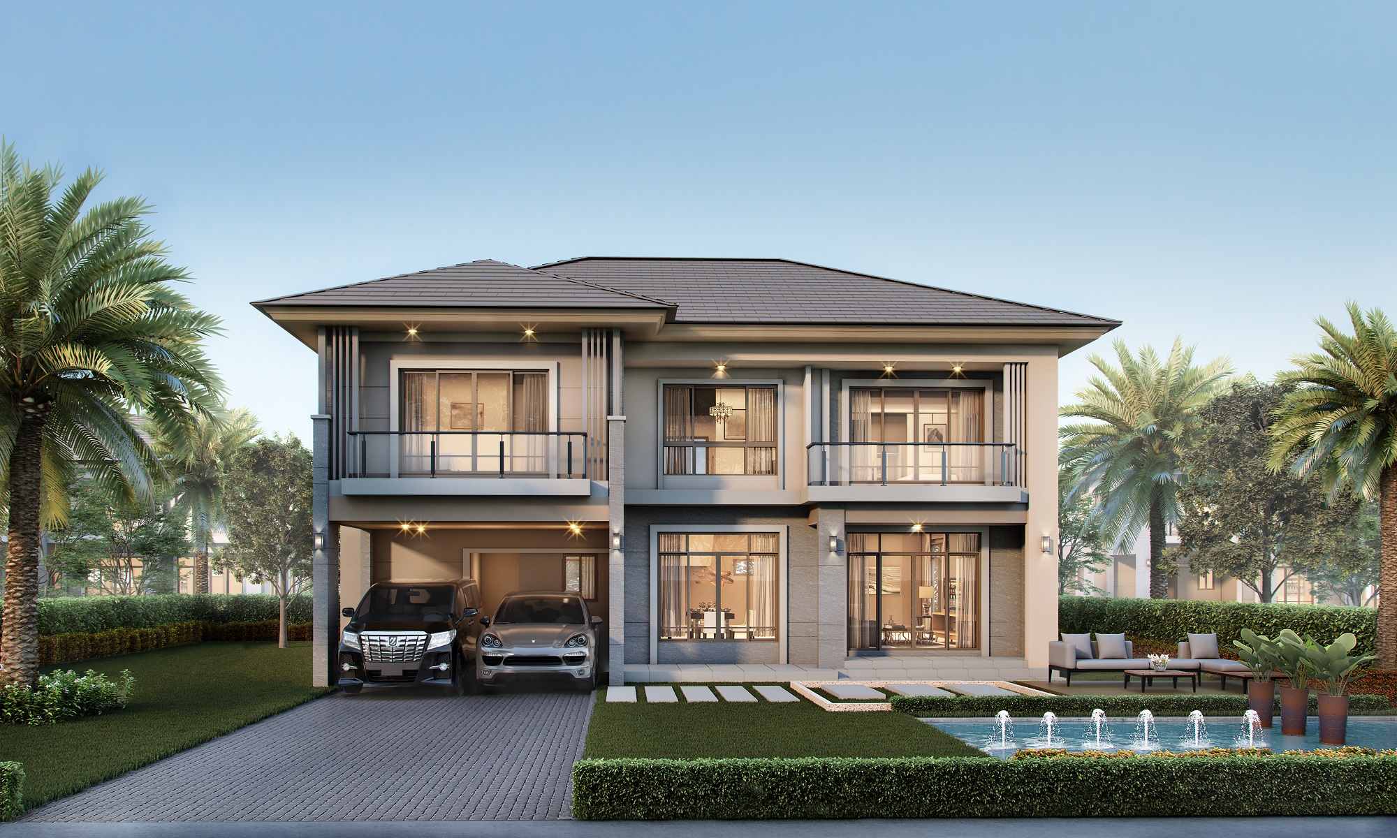 the palm กร งเทพกร ฑา วงแหวน บ านเด ยว luxury จาก พฤกษา ม ลค า 1 205 ลบ thinkofliving com