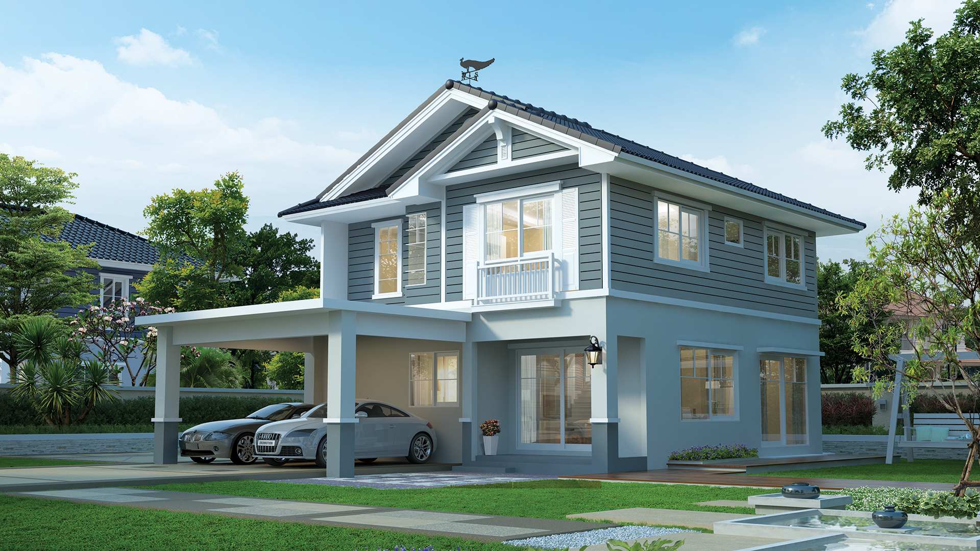 ส วล ศร นคร นทร ร มเกล า บ านเด ยวสไตล cottage ใกล ถนนศร นคร นทร ร มเกล า จาก land and houses preview thinkofliving com